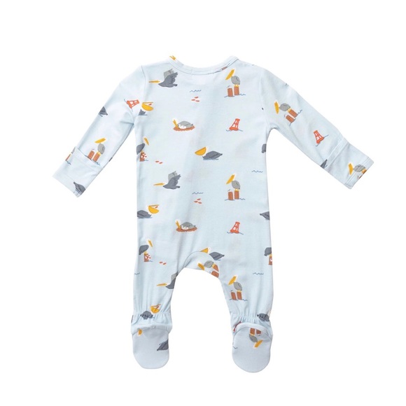 ANGEL DEAR Boys Zipper Footie with Pelicans - Picture 2 of 3